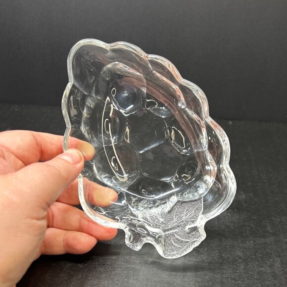 Studio Nova Grape Cluster Shaped Candy Dish Bowl Crystal Glass Clear - Set Of 2 - Picture 2 of 6